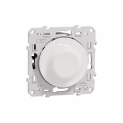 Description générale Ce variateur de lumière universel de la gamme Odace de Schneider Electric permet de régler la luminosité ...
