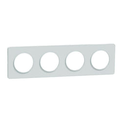 Schneider Electric - Odace Touch, plaque Blanc Recyclé 4 postes horiz. ou vert. entraxe 71mm (S510808)