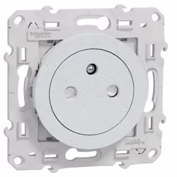Prise affleurante avec terre 2P+T blanc recyclé 16A - Odace - Schneider