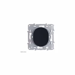 Description générale Interrupteur va-et-vient Ovalis en anthracite, conçu par Schneider Electric. Ce mécanisme allie un desig ...