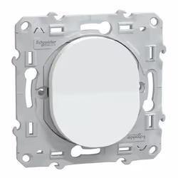 Ovalis - poussoir fermeture - blanc - Fixation par vis - 3x2 bornes auto - 10 AX - 250 V CA 50 Hz - IK04 - IP21 D - couvercle ...