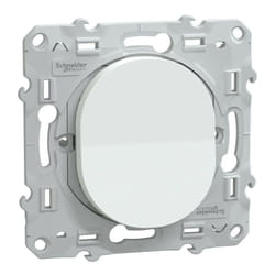Schneider Electric - Ovalis - bouton poussoir à fermeture - 10A Blanc (S320206)
