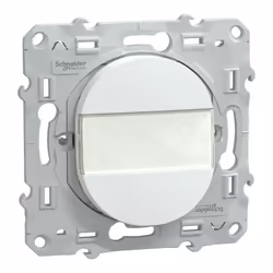 Ovalis - Poussoir à fermeture avec porte-étiquette - blanc - Fixation par vis - 3x2 bornes auto - 10 AX - 250 V CA 50 Hz - IK ...