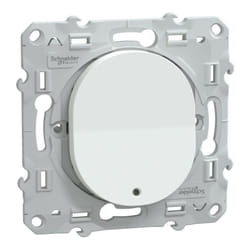 Schneider Electric - Ovalis - interrupteur va et vient - 10AX - lumineux ou témoin - Blanc (S320263)