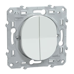 Schneider Electric - Interrupteur double poussoir fermeture - Ovalis 10 ax