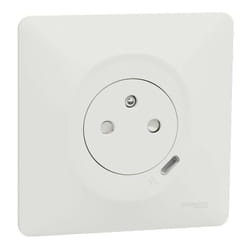 Schneider Electric - Ovalis - combi 2P+T 16A affleurante+chargeur usb-c 10,5W - connex. auto - Blanc (S320089)