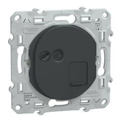 Schneider Electric - Ovalis - prise RJ45 - cat.6 stp - réseaux vdi- grade 3 - Anthracite (S340476)