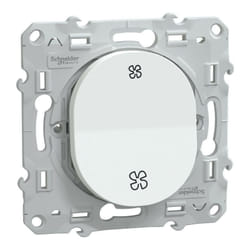 Schneider Electric - Ovalis - poussoir vmc - sans arrêt - Blanc (S320236)