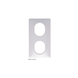 Plaque 2 postes vertical Ovalis Schneider Finition: Blanc