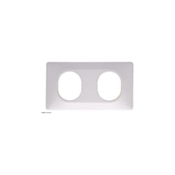 Plaque 2 postes horizontal Ovalis Schneider Finition: Blanc