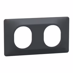 Ovalis - Plaque de finition - 2 postes Horizontal - entraxe 71mm - Anthracite