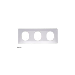 Plaque 3 postes horizontal Ovalis Schneider Finition: Blanc