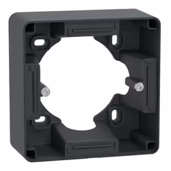 Ovalis - Boîte support 36 mm pour montage en saillie - 1 Poste de coloris - Anthracite - certifié NF