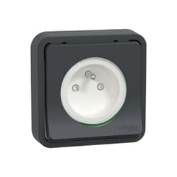 Schneider Electric - Prise de courant saillie mureva styl - 2P+T - 16 a - 250 v - gris anthtracite