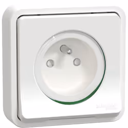 prise de courant - 2p+t - encastré - blanc - complet - mureva - schneider electric mur39036