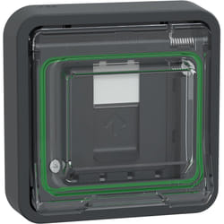 Schneider Electric - mureva styl - prise RJ45 cat 6A blindé stp ftp - composable - IP55 IK07 - gris