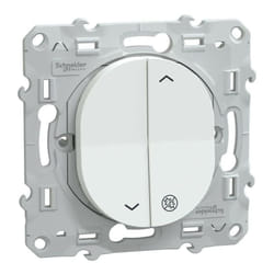 Schneider Electric - Ovalis - interrupteur 2 boutons pour volet roulant - 6AX - Antibactérien (S300208)