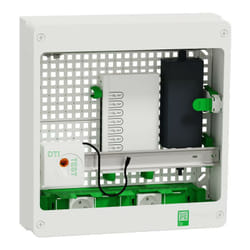 Resi9 Coffret VDI 18M2R - Switch 9ports PoE - 2 prises - grade 3TV 8xRJ45 cat6a (R9H18402VDIXS)
