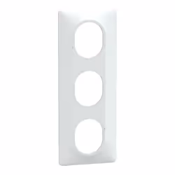 Ovalis - Plaque de finition - 3 postes Vertical - entraxe 71mm - Blanc