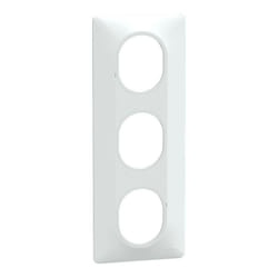 Schneider Electric - Plaque 3 postes vertical Ovalis Schneider Finition: Blanc