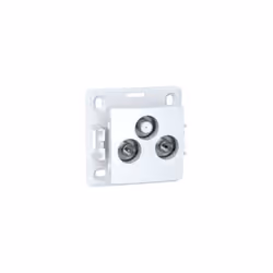 Prise TV FM SAT blanche 1 entrée hertzienne + SAT 3 sorties pose saillie sans cadre ALREA SCHNEIDER ELECTRIC ALB61329 Prise t ...