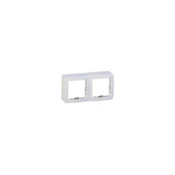 Schneider Electric - Cadre saillie double blanc 2 postes 124X62X31mmm pour pose appareillage mural alrea ALB61442