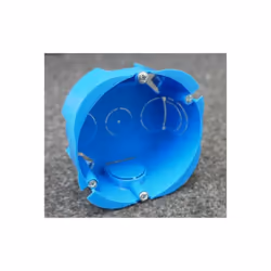 Boîte d'encastrement simple bleue 1 poste Ø 85mm profondeur 40mm sans couvercle Multifix Plus SCHNEIDER Multifix - boîte - 1  ...