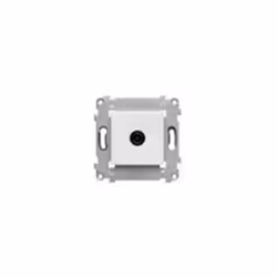 Prise TV simple blanche 1 sortie mâle blindée sans plaque fixation vis ALVAIS SCHNEIDER ELECTRIC ALB81311 conforme aux normes ...