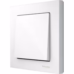 Merten M-Plan - enjoliveur pour commande simple d'éclairage - blanc brillant