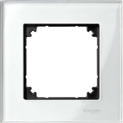 Schneider Electric - Merten M-Plan - plaque de finition - 1 poste - verre blanc (MTN404119)