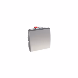 Poussoir simple 10A 1F couleur aluminium 250V format 45X45mm clipsable sans support ni plaque ALTIRA SCHNEIDER ALB46060 Altir ...
