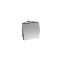 Schneider Electric - Poussoir simple 10A à fermeture 1NO (1F) aluminium 250V format 45X45mm clipsable altira ALB46060