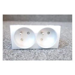 Schneider Electric - Bloc 2 prisez 2P+T 16A 45° aluminium mecanisme 90x45mm à clipser altira