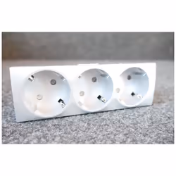 Bloc 3 prises 2P+T 16A standard Allemand (SCHUKO) 45° aluminium 135x45mm à clipser ALTIRA SCHNEIDER ALB46262 aluminium Tarif ...