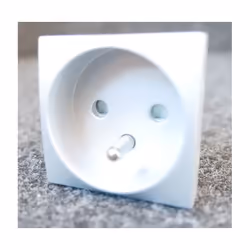 Prise 2P+T 16A fixe a 90° couleur aluminium mecanisme 45x45mm sans support ni plaque ALTIRA SCHNEIDER ALB46277 aluminium Tari ...