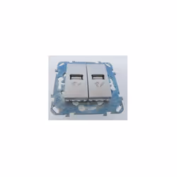 Prise double USB encastré 5V aluminium 2 modules avec support sans plaque UNICA Schneider Electric MGU5.928.30ZD UNICA USB 5V ...