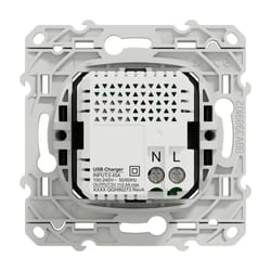 Schneider Electric Prise Chargeur Double Usb A+c 12w À Assembler Odace, Schneider Electric, Anthracite