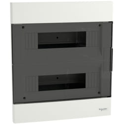 Coffret de distribution encastrable étanche IP40 Easy9 EU 24 modules (2x12) EZ9EU-2-12-PT-T transparent SCHNEIDER