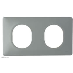 Plaque 2 postes horizontal Ovalis Schneider Finition: Sauge