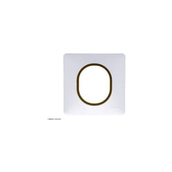 Schneider Electric - Plaque de finition 1 poste Ovalis Schneider Finition: Blanc bague effet laiton