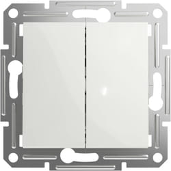 Schneider Electric - Interrupteur va-et-vient double Asfora blanc (ral 9003) EPH0670121D 1 pc(s)
