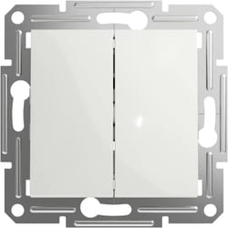 Schneider Electric Interrupteur double Asfora blanc (RAL 9003) EPH1170121D 1 pc(s)