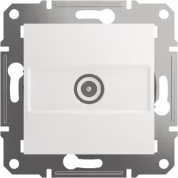 Informations techniques Couleur : blanc (RAL 9003) Fonction appareillage : Prise de passage TV Indice de protection : IP20 Ma ...
