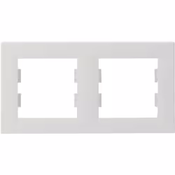 enquête Cadre 2 compartiments Asfora de haute qualité pour prise de courant et interrupteur Orientation horizontale pour une  ...