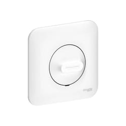 Schneider Electric - Variateur rotatif encastré universel multi source (led) 4-400W 2 fils complet avec plaque fixation vis/griffes série ovalis