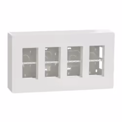Schneider Nouveau boîtier en saillie pour poste de travail Unica Blanc polaire IK04