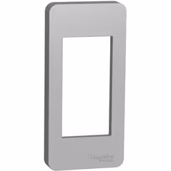 Unica plaque de finition étroite Alu 1 module SCHNEIDER NU200130Unica plaque de finition étroite Alu 1 module