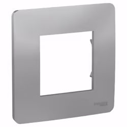 Cadre 1 élément STUDIO aluminium SCHNEIDER NU200230 La série Schneider New Unica est: Attractive Le design et les finitions d ...