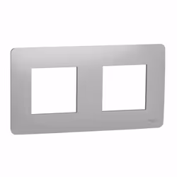 Cadre 2 éléments STUDIO aluminium SCHNEIDER NU200430 La série Schneider New Unica est: Attractive Le design et les finitions  ...