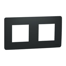 Schneider Electric - Unica Studio - plaque de finition - Anthracite - 2 postes (NU200454)